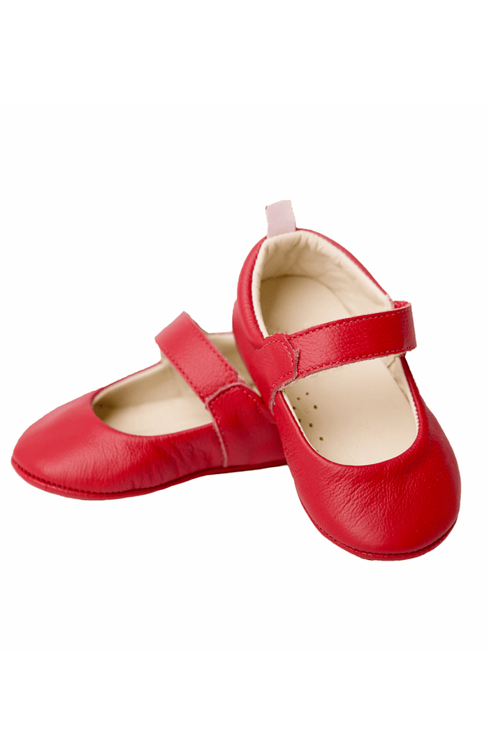 SAPATILHA BEBÊ LUIZA VERMELHO LISO