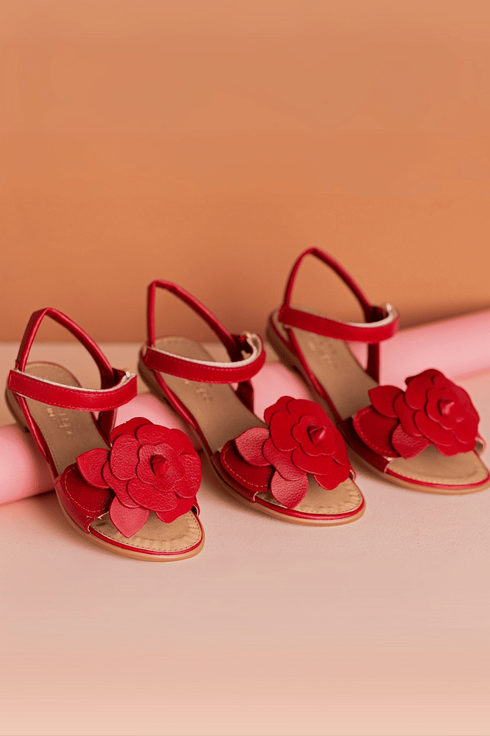 SANDÁLIA INFANTIL MARIA FLOR VERMELHO