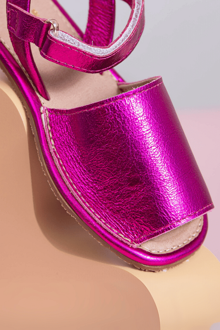 SANDÁLIA INFANTIL AVARCA OLGA ROSA PINK METALIZADO