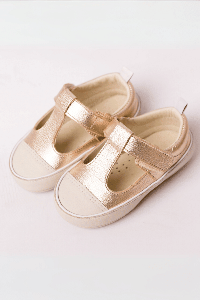 TÊNIS BEBÊ BABI DOURADO
