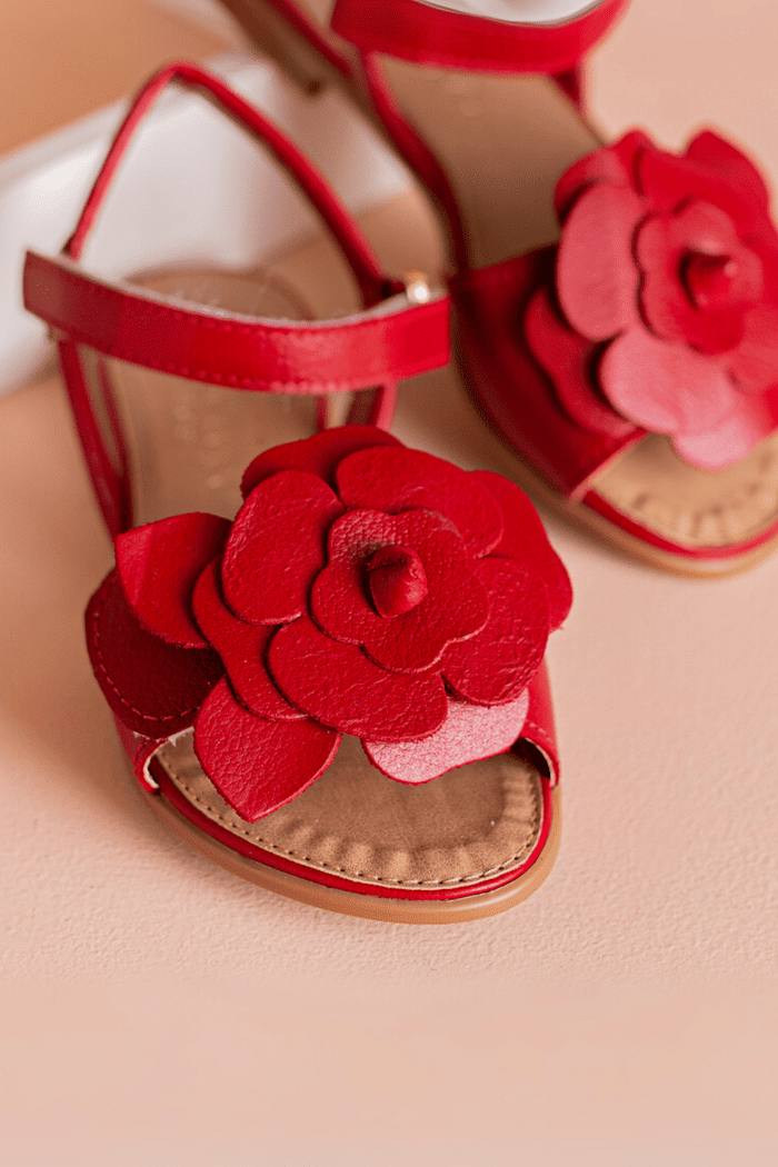 SANDÁLIA INFANTIL MARIA FLOR VERMELHO