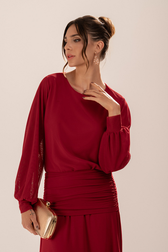 BLUSA CHLOE MANGA LONGA