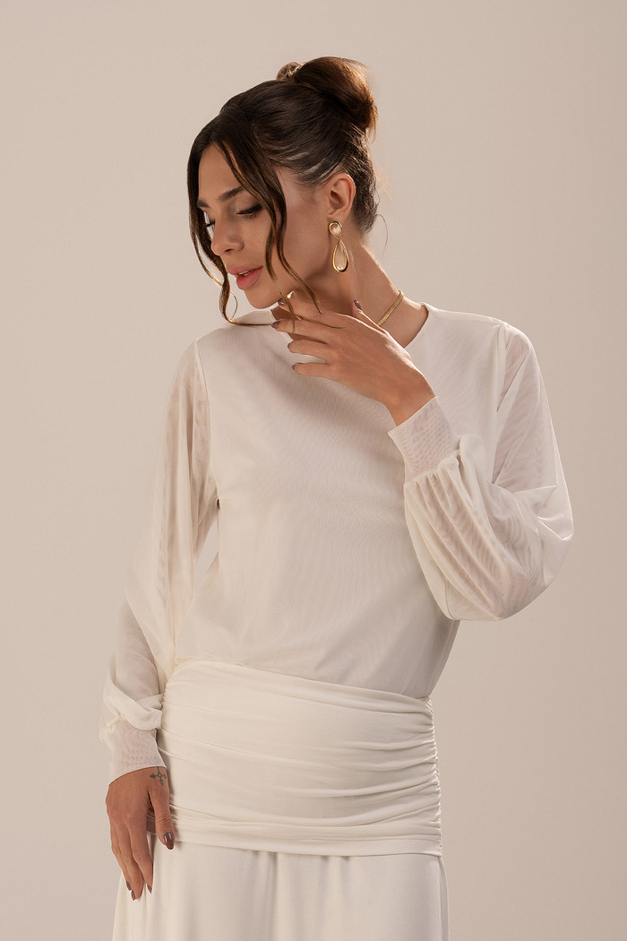 BLUSA CHLOE MANGA LONGA