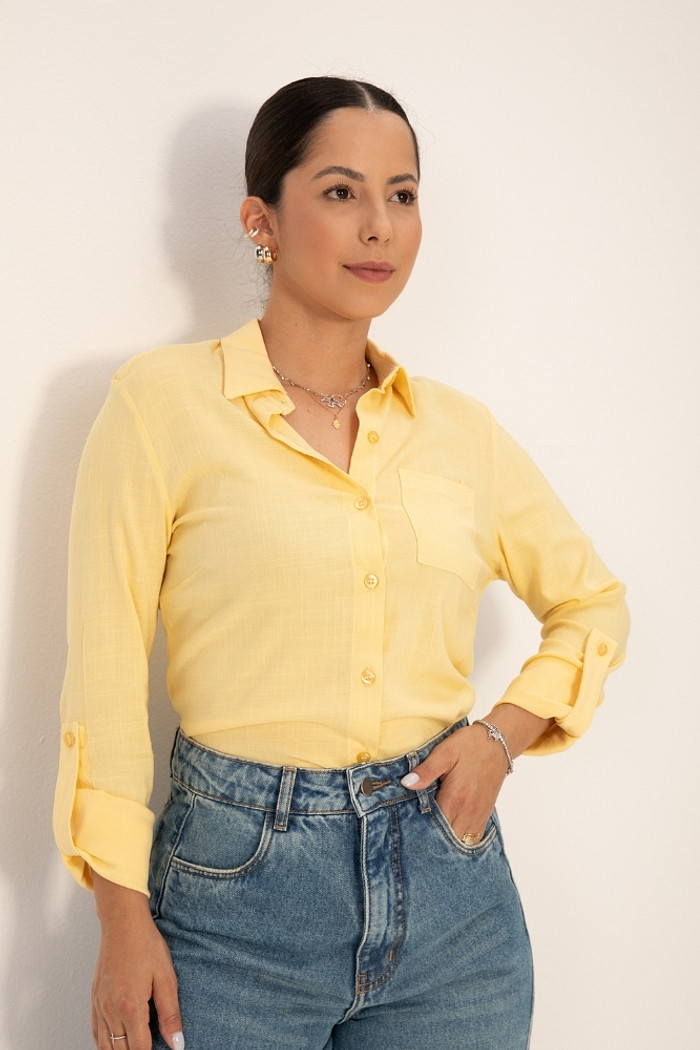 CAMISA SLIN VISCOSE COM ELASTANO VILA