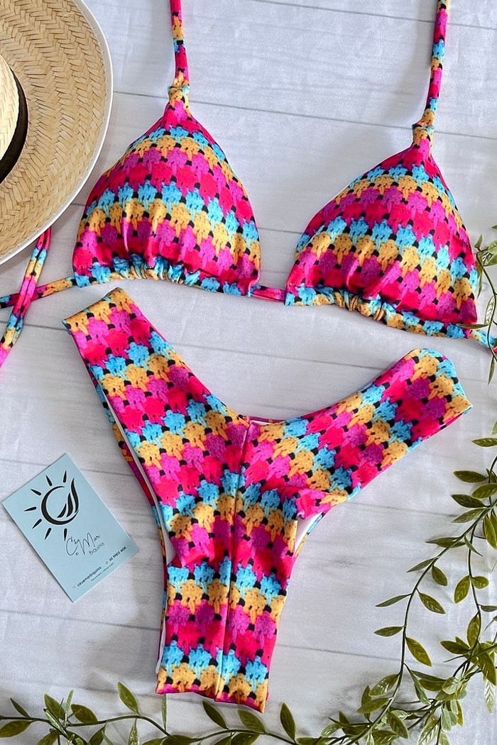 Biquíni Cortininha e Asa Delta Maragogi - Crochê
