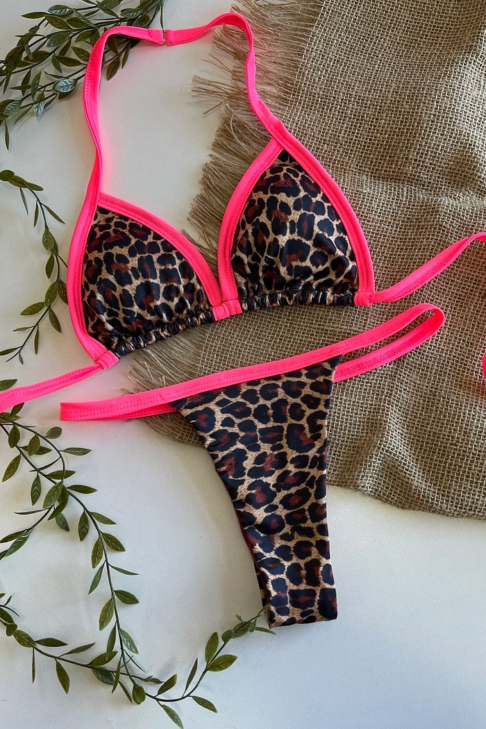 Biquíni Bronze Onça e Neon