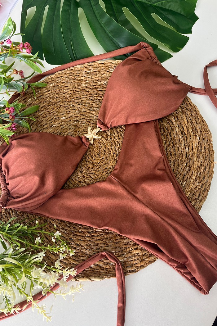 Biquíni Marrom Invertido