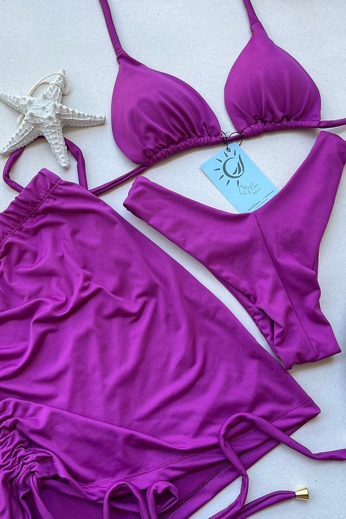 Biquíni Cortininha e Asa Delta Magenta