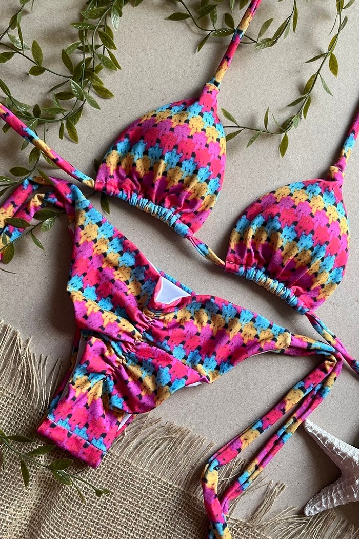 Biquíni Cortininha e Empina Bumbum Maragogi - Crochê