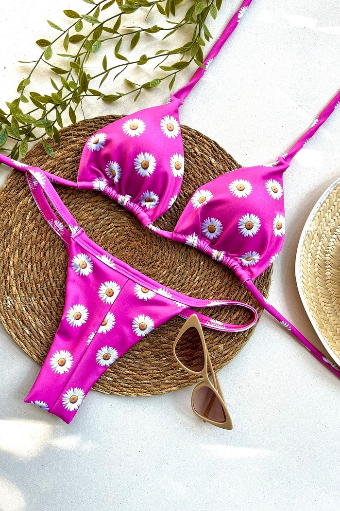 Biquíni Cortininha e Fita Gratidão Pink