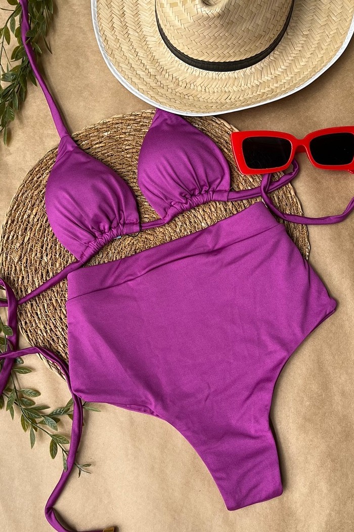 Biquíni Cortininha e HotPants Magenta