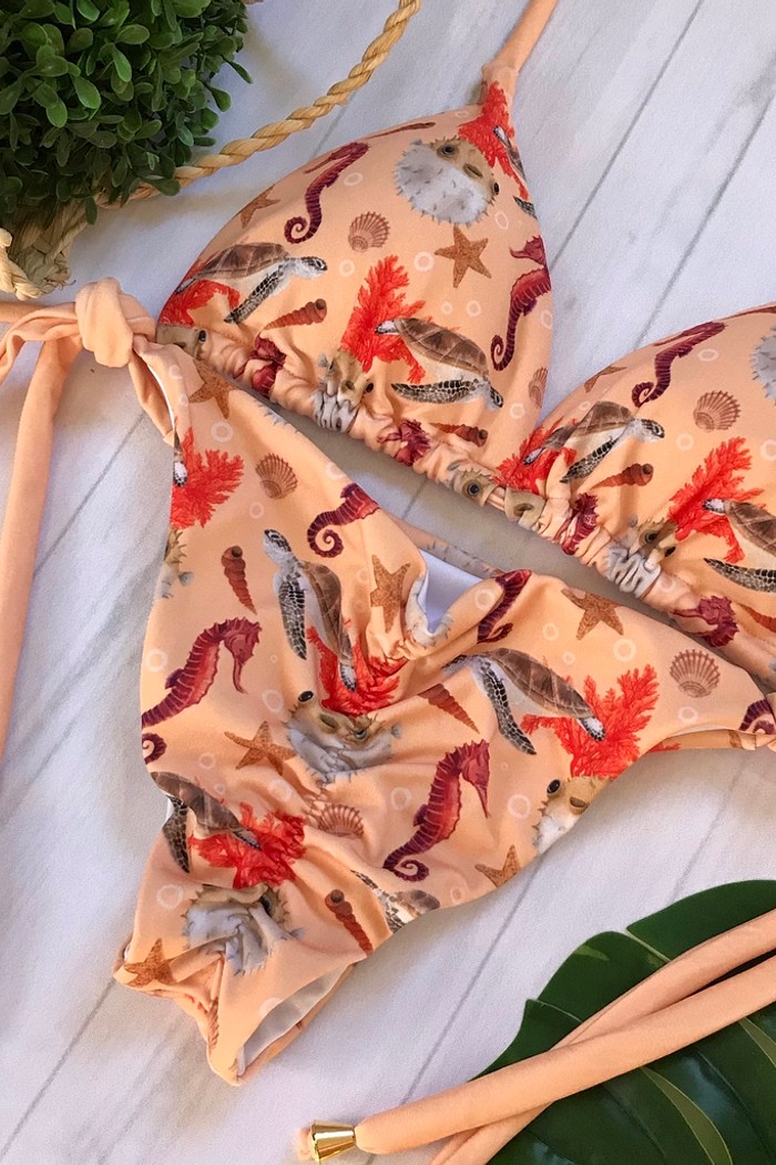 Biquíni Cortininha e Empina Bumbum Fundo do Mar