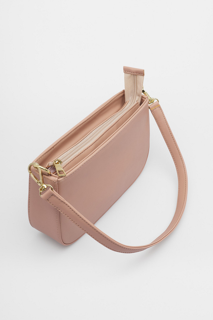 Bolsa Stela Nude Shoulder Bag