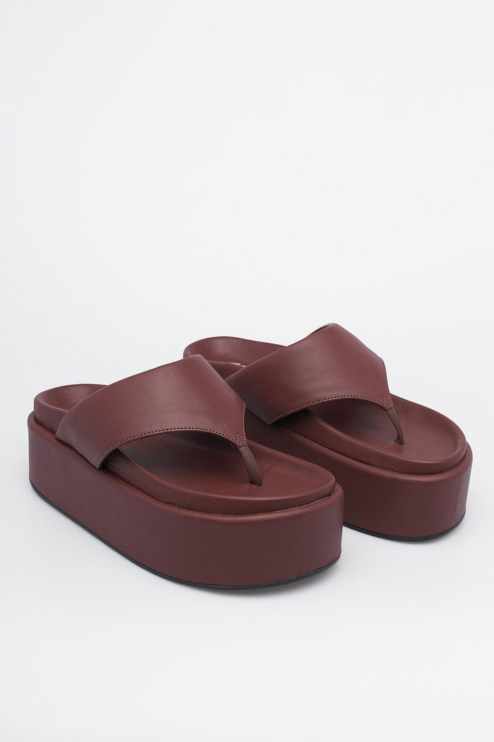 Flatform Deise Marrom Plataforma Feminina Mist Flatform Deise Marrom Chinelo Plataforma Feminina Mist