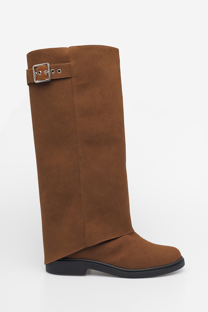 Bota Chelsea 2 em 1 Camurça Camel