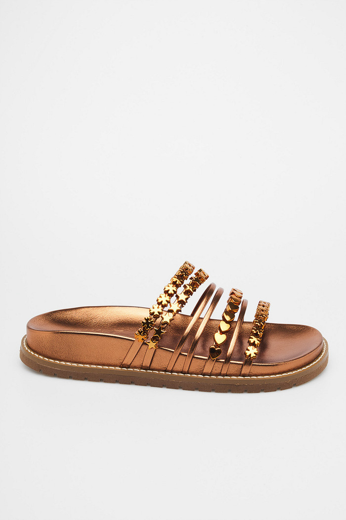 Flat May Bronze - Rasteira Metalizada