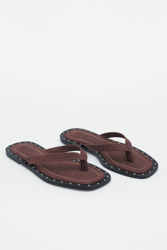 Rasteira Anne Marrom