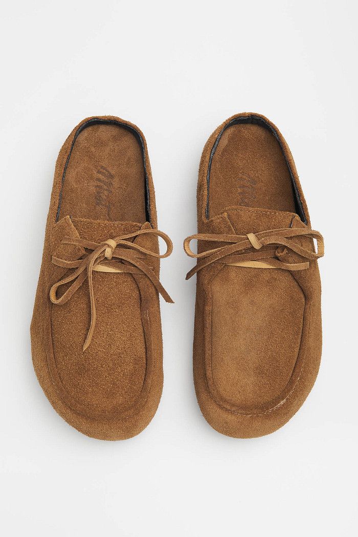 Mule Clog Lis Camurça Camel