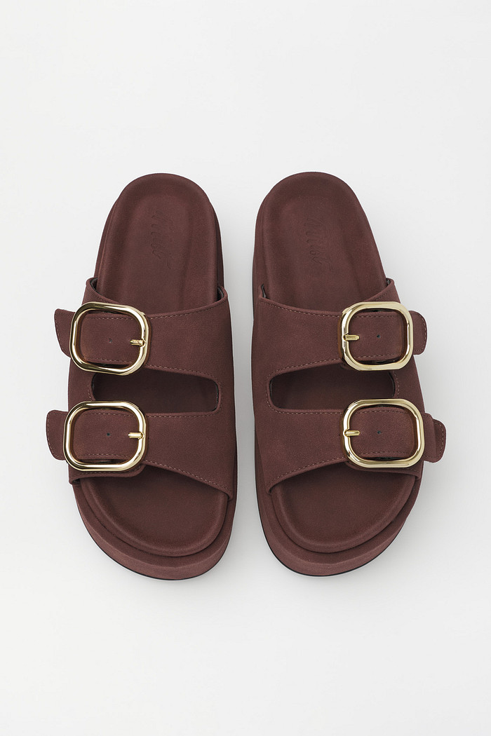 Papete Flatform Paola Marrom