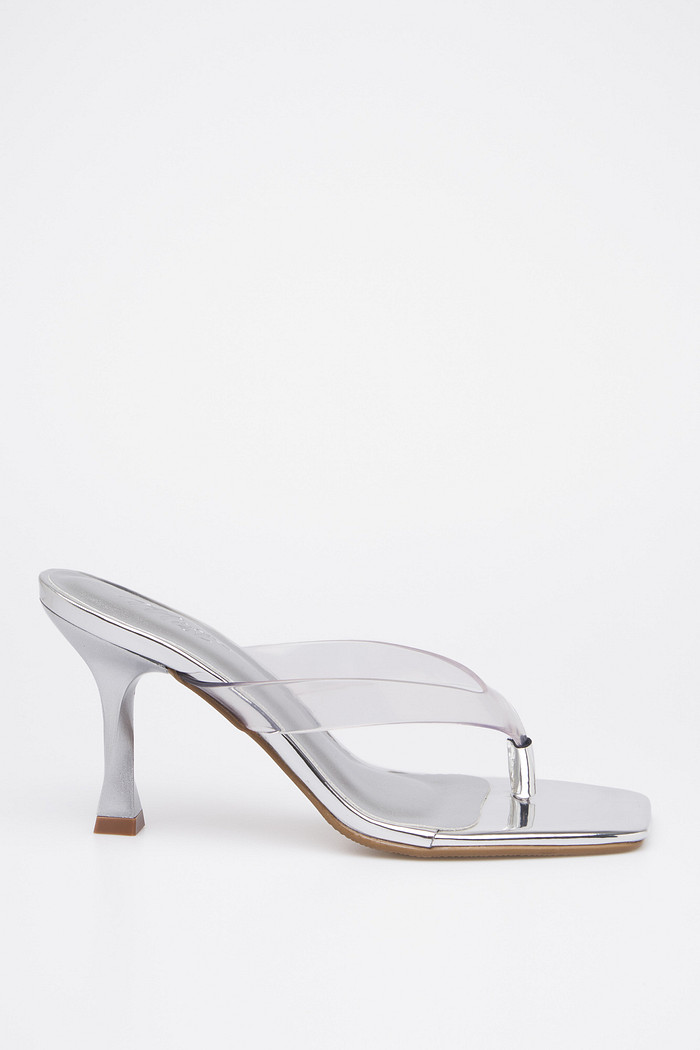 Tamanco Débora Vinil Silver