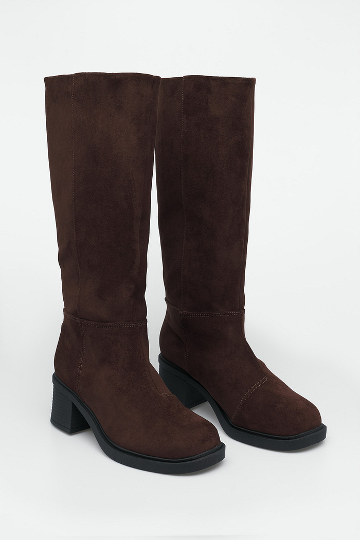 Bota Cano Alto Emily Café