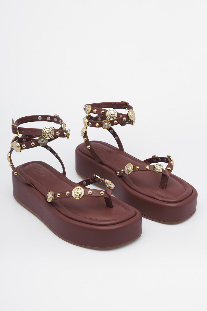 SANDÁLIA BRENDA MARROM SANDÁLIA BRENDA MARROM