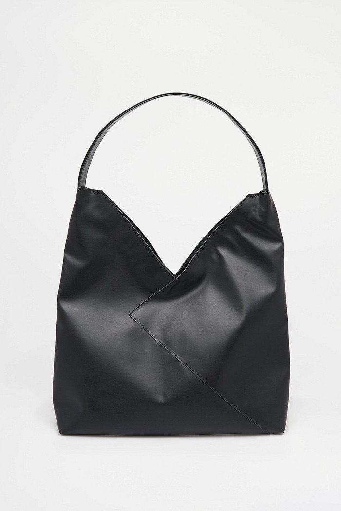 Bolsa Eva Preta Shopper Grande Minimalista
