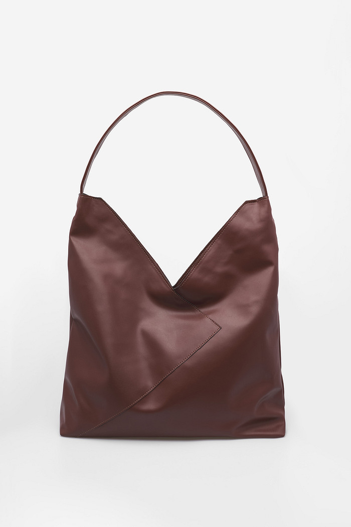 Bolsa Eva Marrom Shopper Grande Minimalista