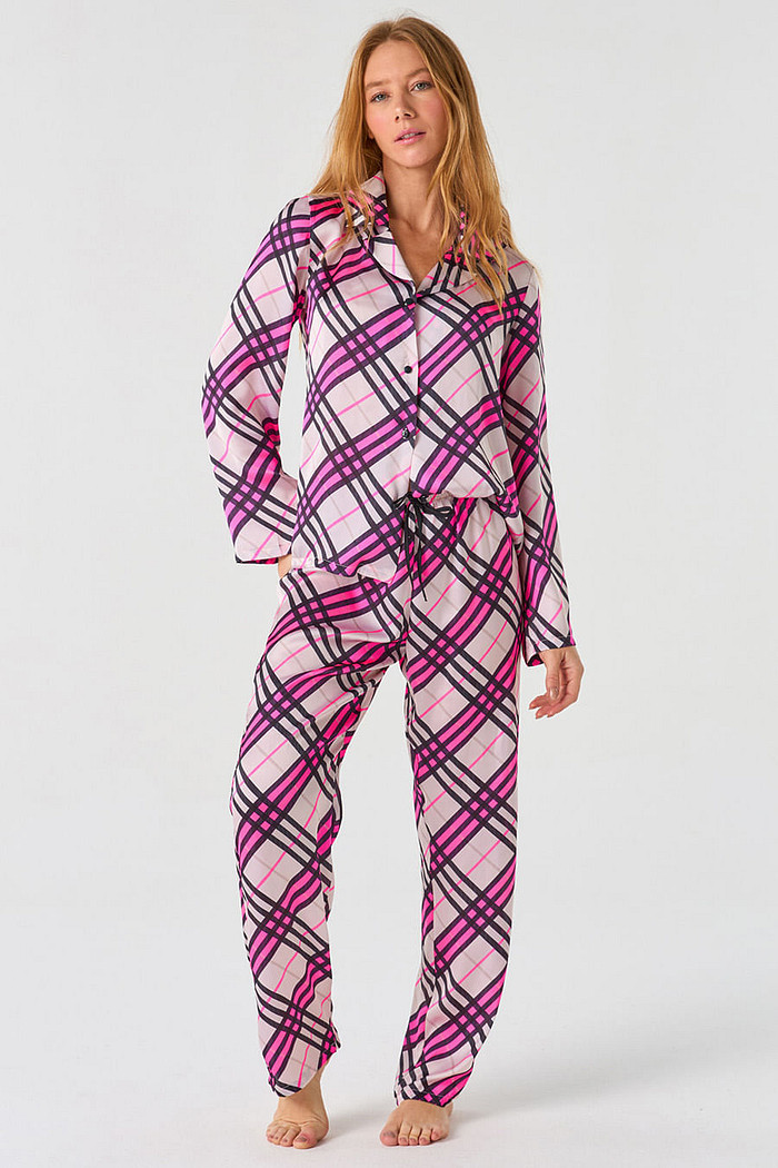 PIJAMA AMERICANO LONGO XADREZ - ENTRELAÇOS