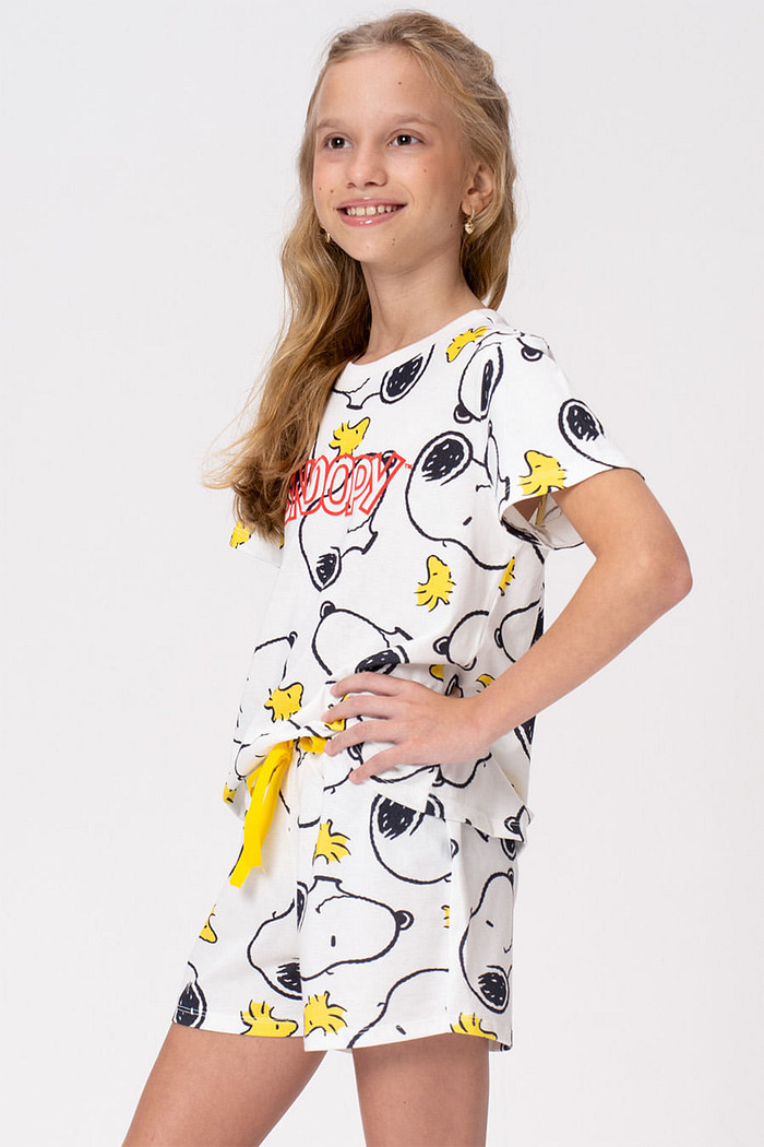 PIJAMA DE ALGODÃO JUVENIL MENINA - SNOOPY'S DAY