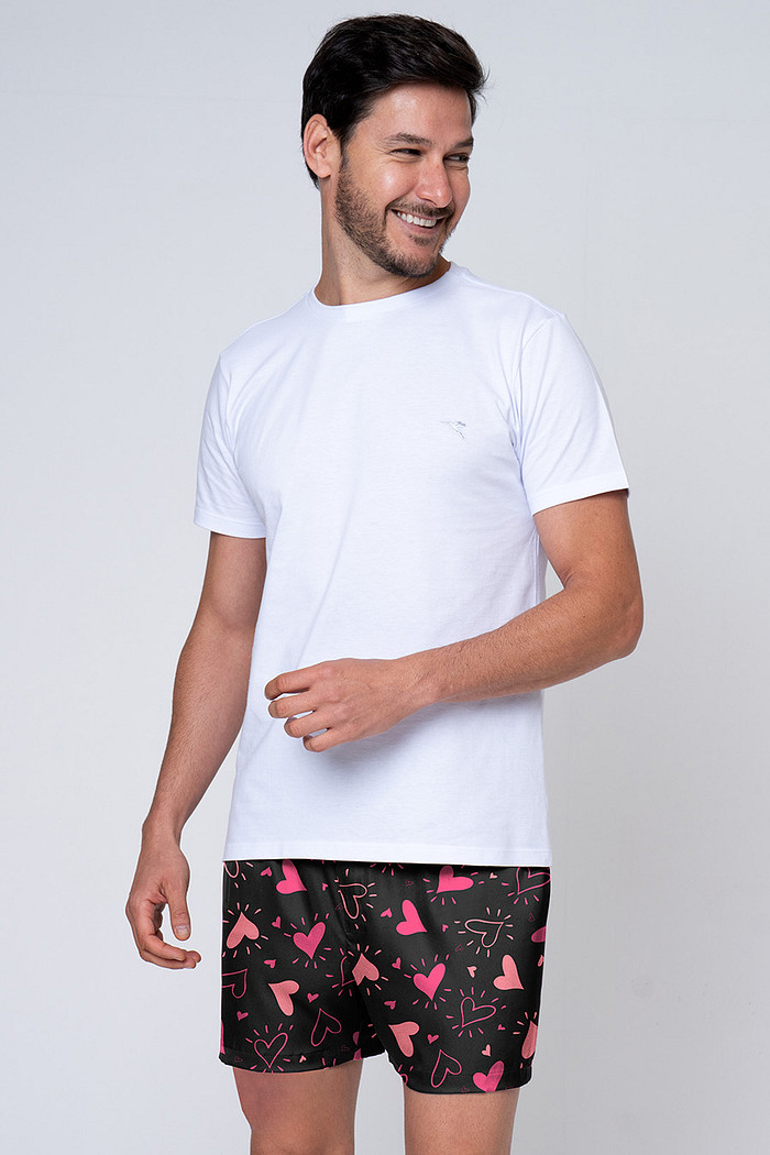 SAMBA CANCAO COM ESTAMPA DE CORAÇÃO