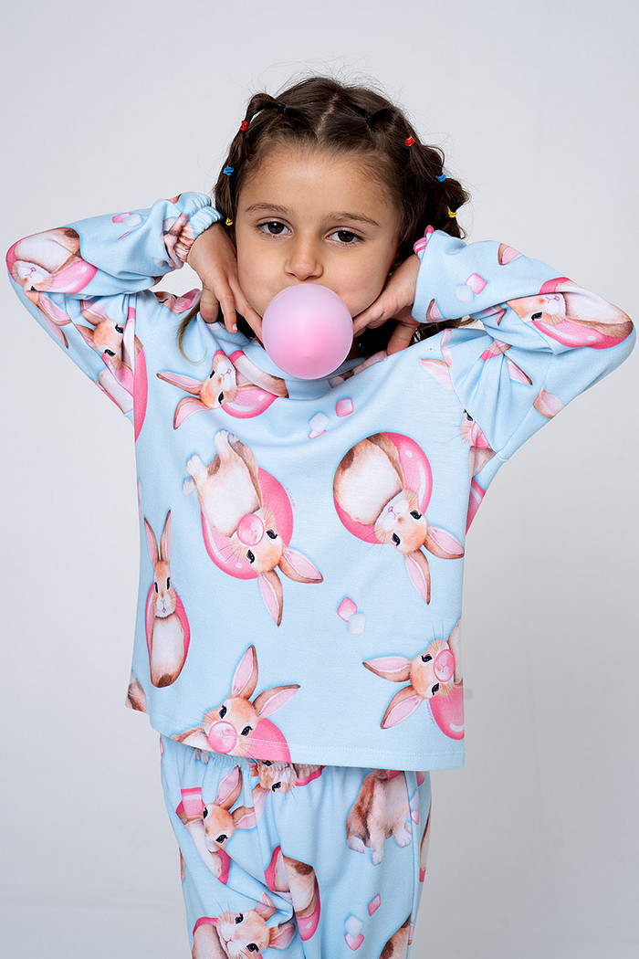 PIJAMA FEMININO INFANTIL EM MOLETINHO
