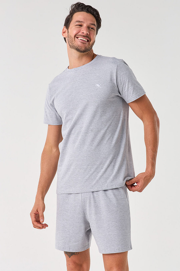 CAMISETA MASCULINA MEIA MALHA - ETERNO