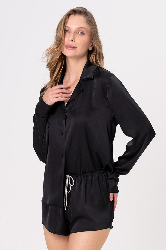 PIJAMA AMERICANO ACETINADO CURTO - YES, I DO