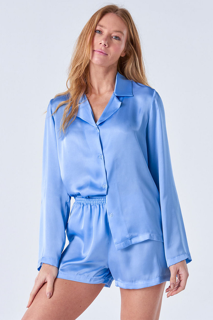 PIJAMA CURTO AMERICANO ACETINADO ¿ CLÁSSICOS ACETINADOS III