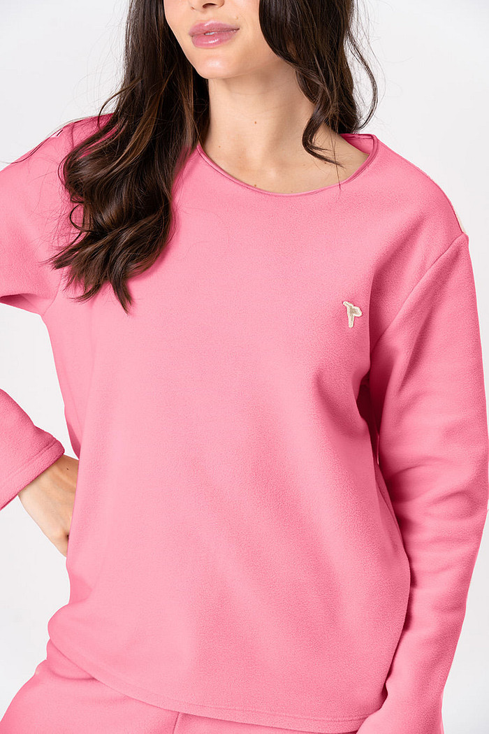 PIJAMA LONGO DE SOFT FEMININO - CLÁSSICOS SOFT PINK ROSÊ