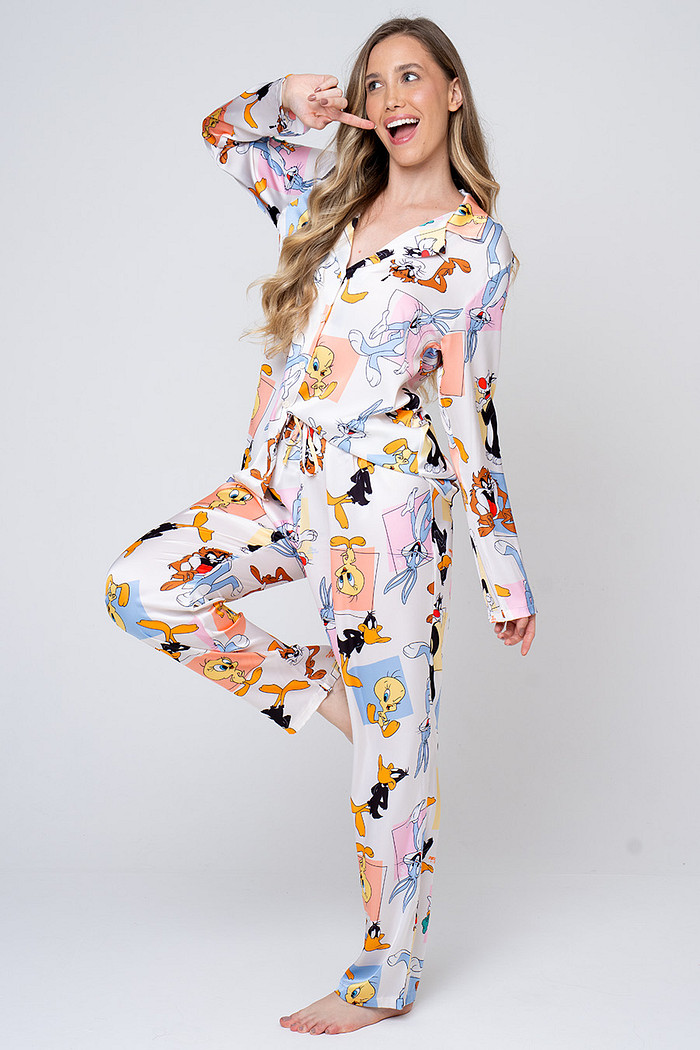 PIJAMA FEMININO AMERICANO TOQUE DE SEDA