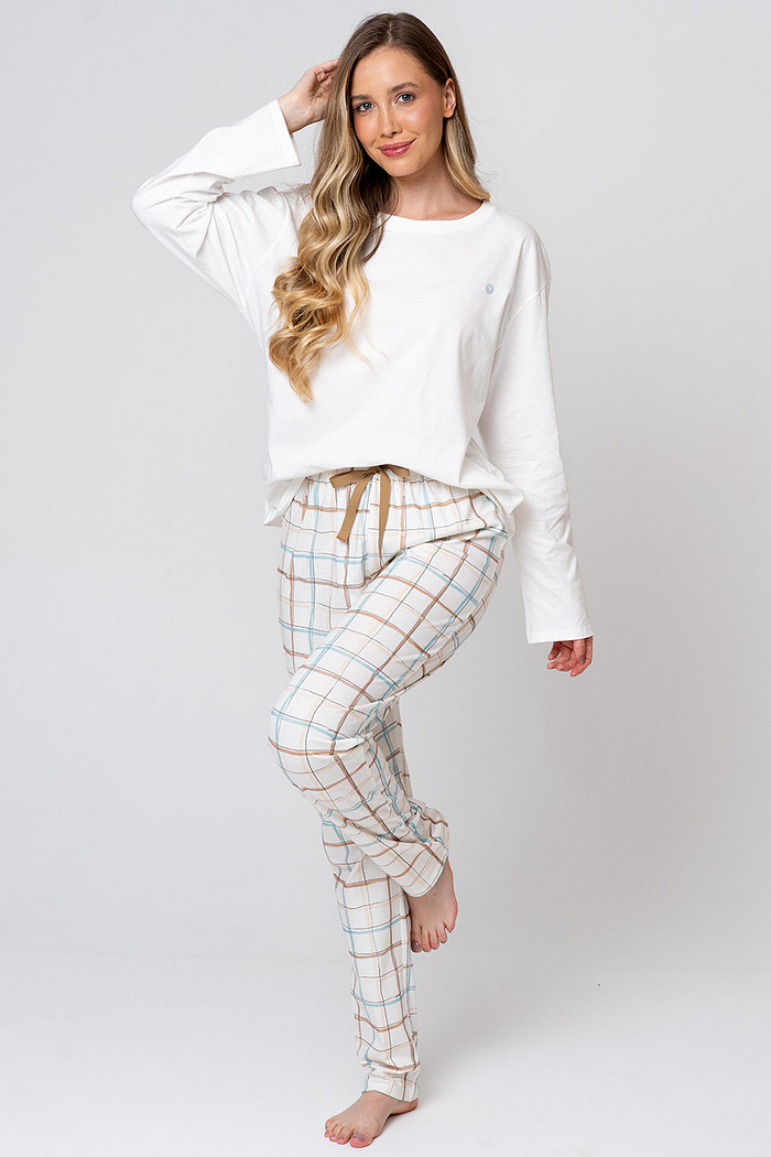 PIJAMA LONGO FEMININO XADREZ