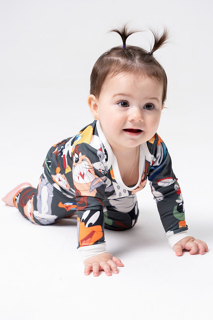 BODY + CALÇA BABY DE TOQUE DE PÊSSEGO - LOONEY HOLLYWOOD