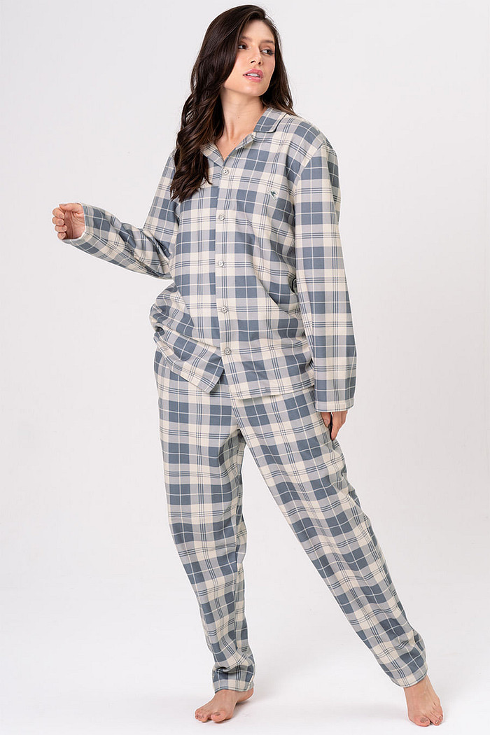 PIJAMA LONGO MASCULINO AMERICANO - GREY