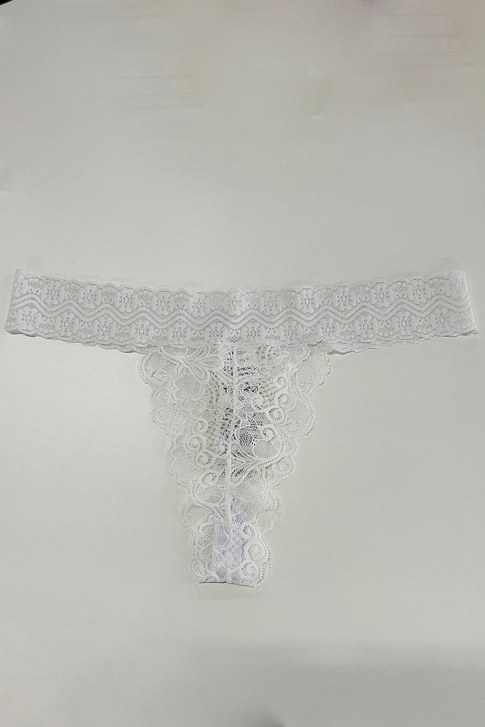 CALCINHA RENDA DE ACABAMENTO FIO DENTAL - ROSINHA