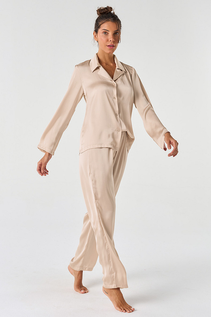 PIJAMA AMERICANO LONGO ACETINADO