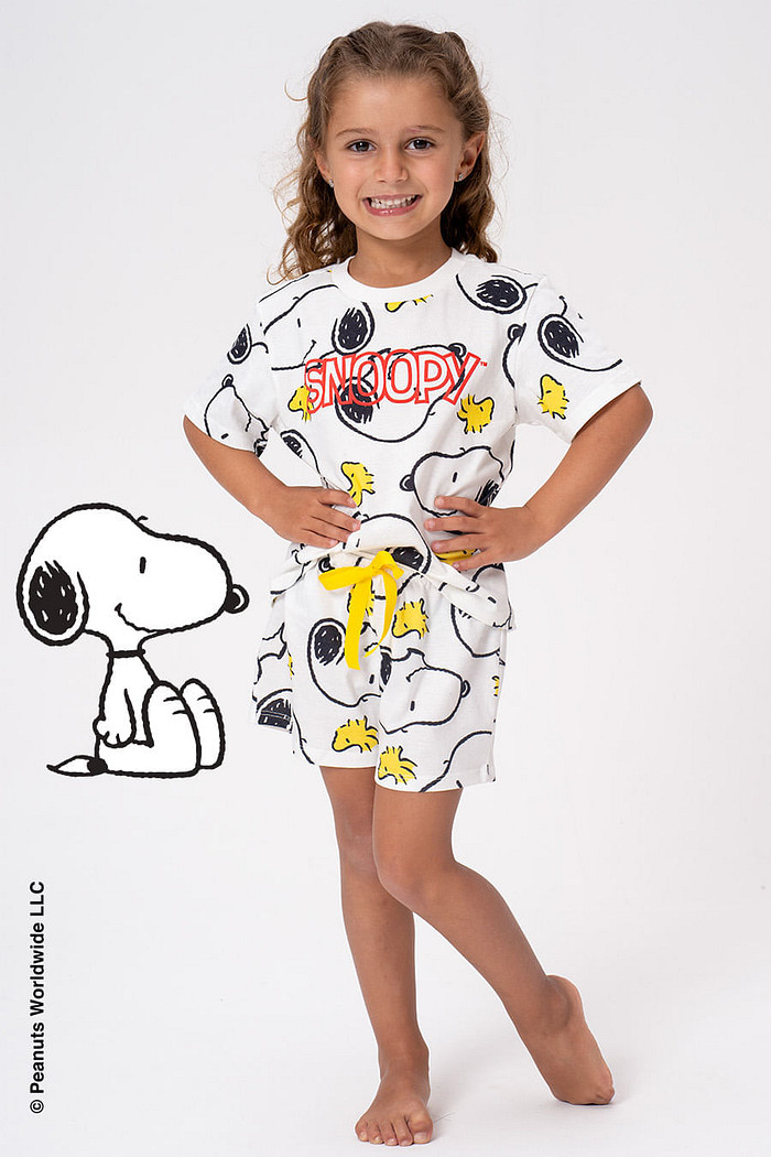 PIJAMA DE ALGODÃO INFANTIL MENINA - SNOOPY'S DAY