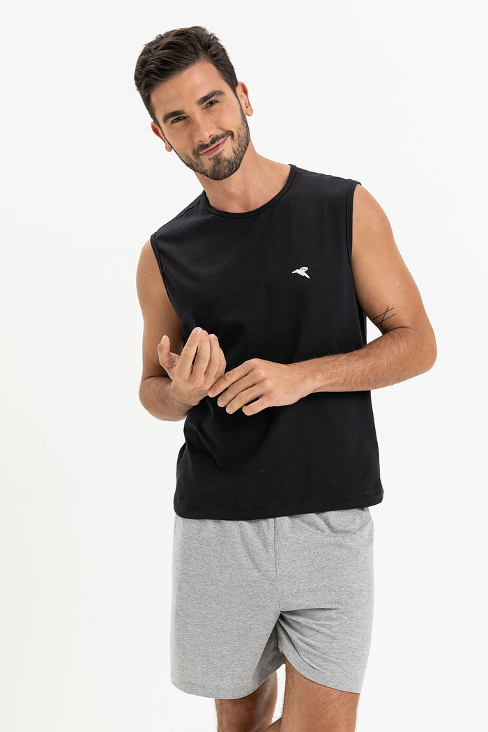 REGATA MASCULINA MEIA MALHA - ETERNO