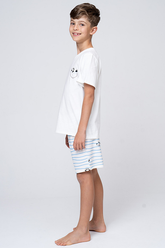 PIJAMA JUVENIL MASCULINO CURTO - PANDA SPLASH