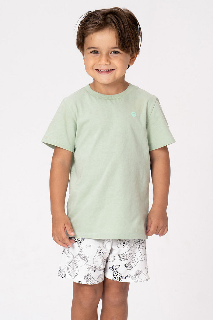 PIJAMA DE ALGODÃO INFANTIL MENINO - AUAUMIGOS
