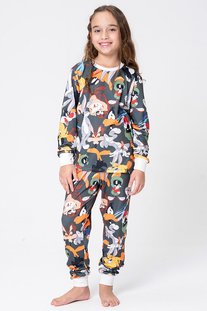 PIJAMA LONGO JUVENIL UNISSEX - LOONEY HOLLYWOOD