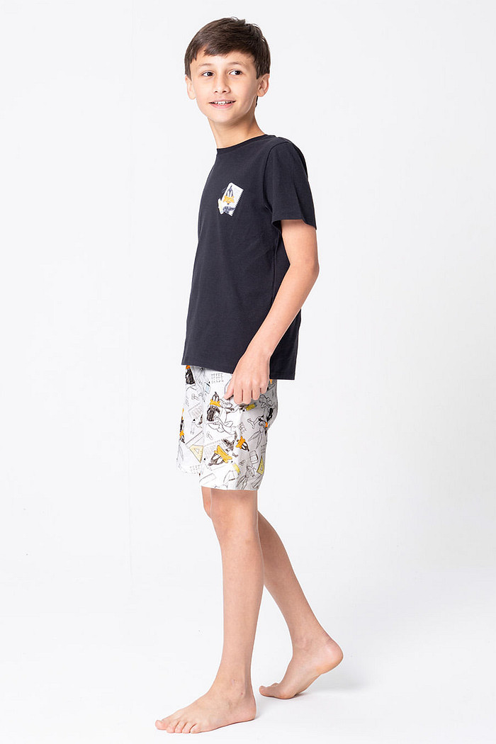 PIJAMA JUVENIL MENINO DE ALGODÃO - LOONEY GERAÇÃO RAIZ