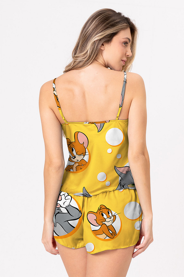 SHORT DOLL COM ESTAMPA DO TOM E JERRY