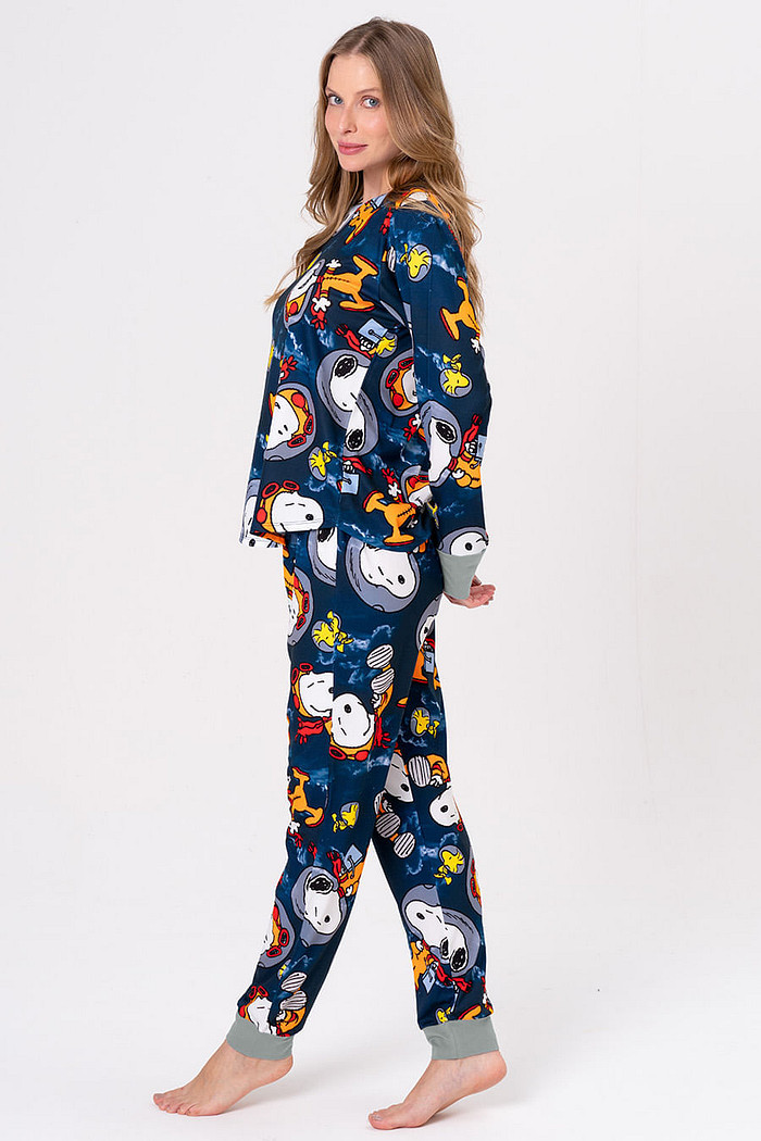 PIJAMA LONGO TOQUE DE PÊSSEGO - SNOOPY NAUTA
